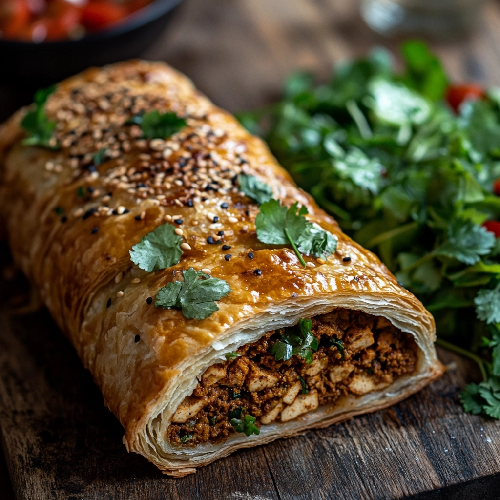 בורקס כוסמת ממולא בטופו ועשבי תיבול ים תיכוניים