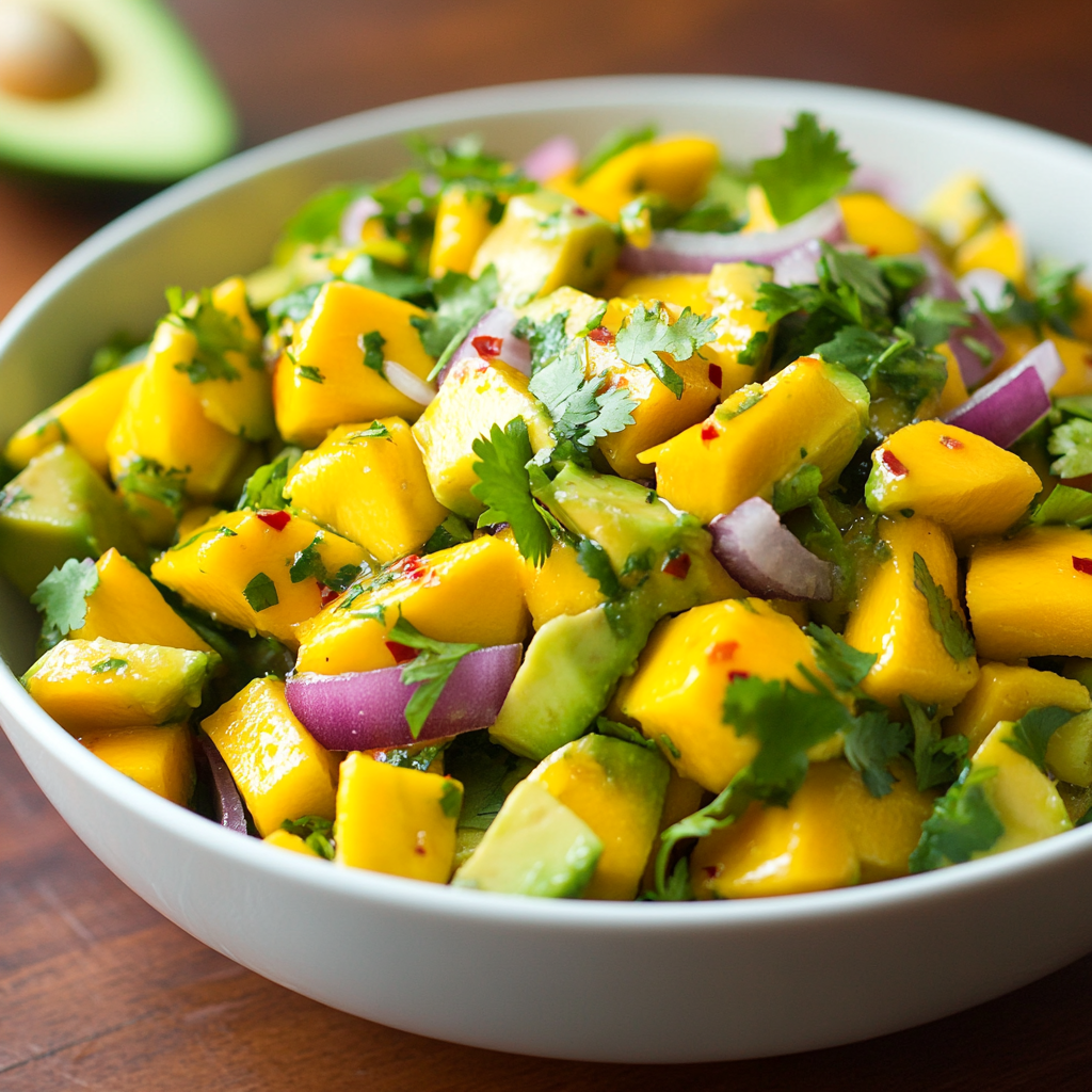 הסלט המושלם לקיץ: מנגו ואבוקדו עם נגיעה של צ'ילי