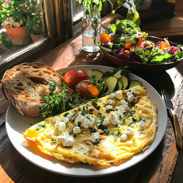 חביתה עם גבינת עיזים ועשבי תיבול טריים – השדרוג הבריא לארוחת בוקר ישראלית