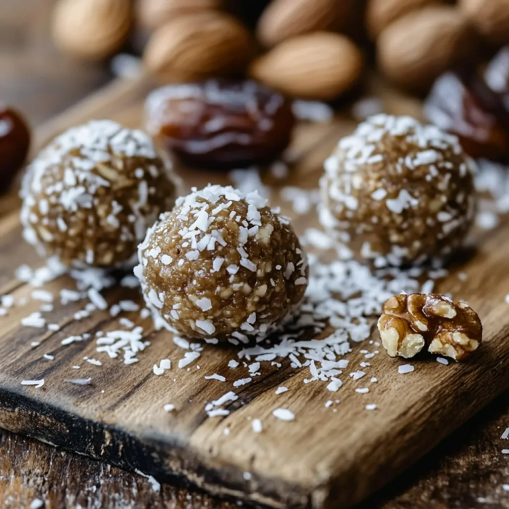 כדורי אנרגיה עם אגוזים, קוקוס ותמרים – חטיף בריא בהכנה מהירה