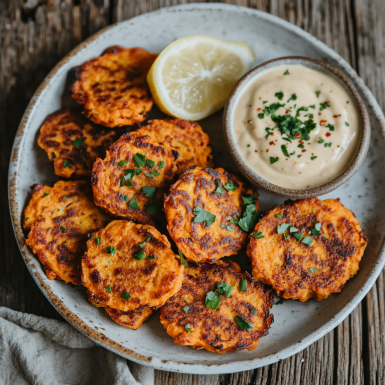 לביבות בטטה אפויות עם טחינה ולימון