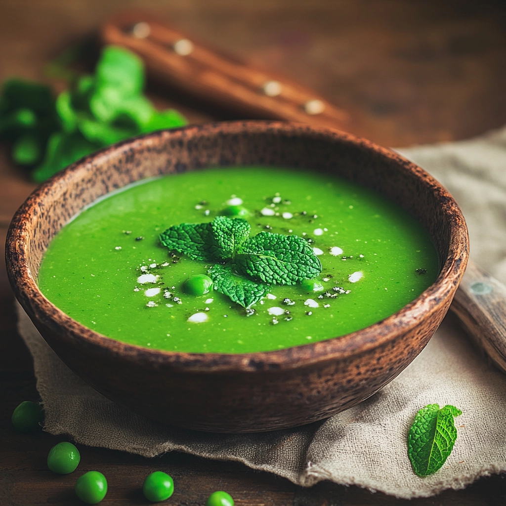 מרק אפונה ירוקה עם אצת כלורלה לחיזוק מערכת החיסון