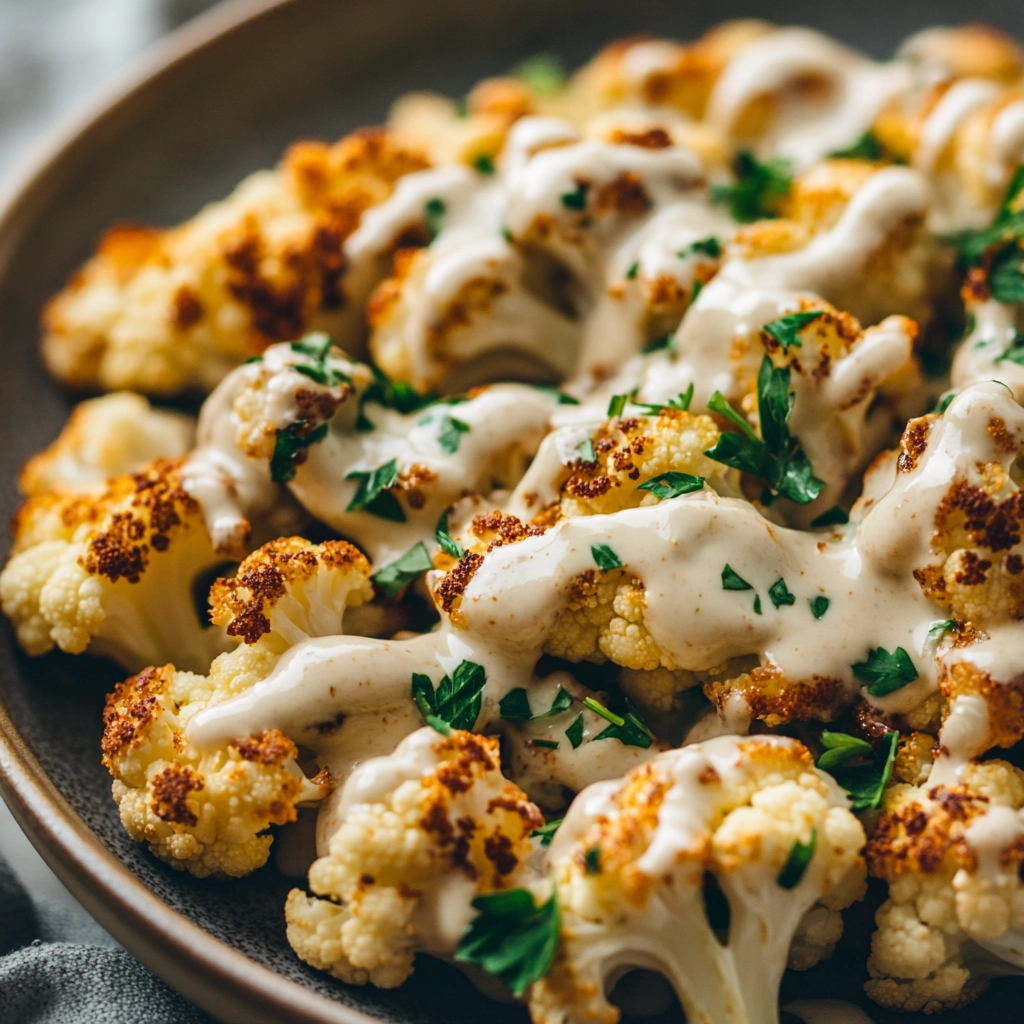 מתכון לפרחי כרובית אפויים עם טחינה