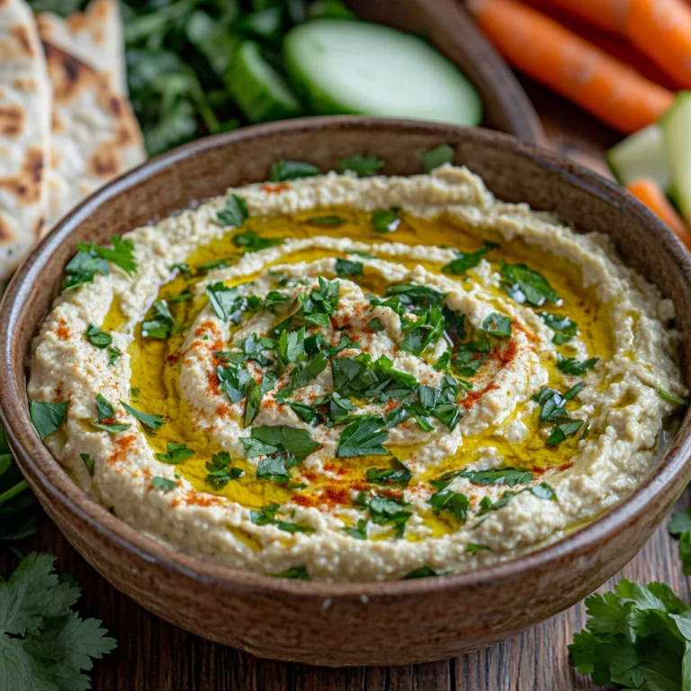 סלט חומוס ביתי עם טחינה ועשבי תיבול