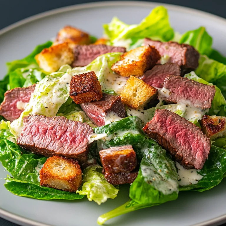 סלט חסה קיסר עם רוטב שמנת פרמזן ובקר