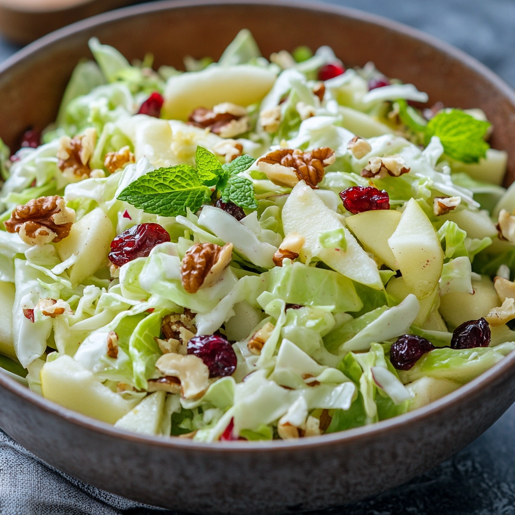 סלט כרוב לבן עם תפוחים ירוקים ורוטב לימון דבש – מתכון פצצה ומרענן
