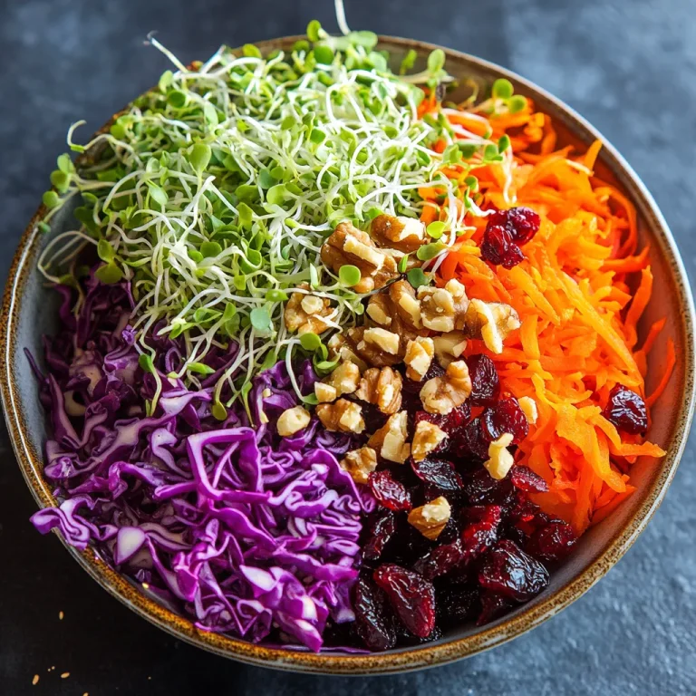 סלט כרוב צבעוני עם גזר, סלק ונבטים