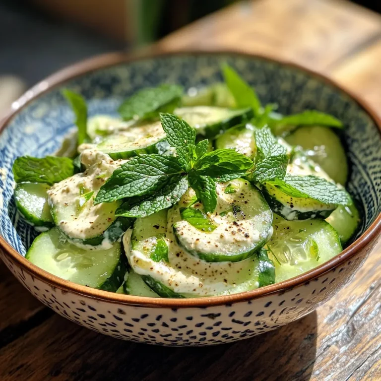 סלט מלפפונים וטחינה עם נגיעות נענע – מתכון מרענן ומהיר שמתאים לכולם