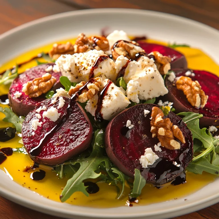 סלט סלק אפוי עם גבינת פטה ואגוזי מלך