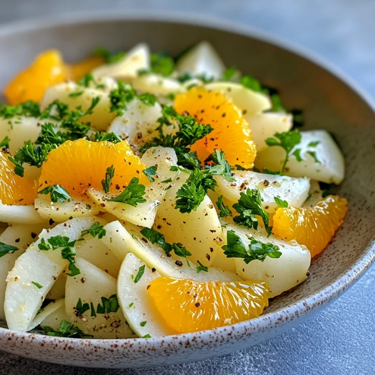 סלט קולרבי עם תפוזים וטחינה גולמית