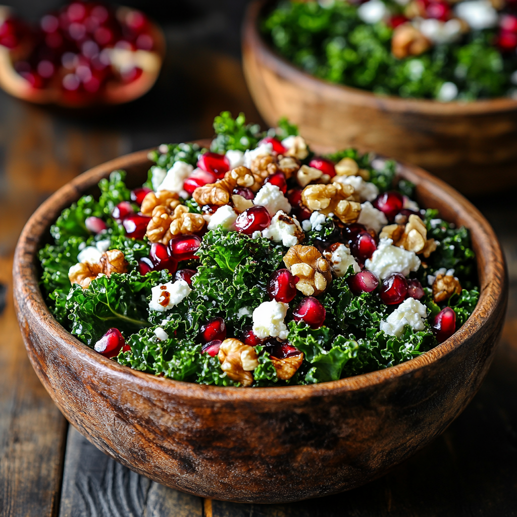 סלט קייל ורימון עם ויניגרט בלסמי