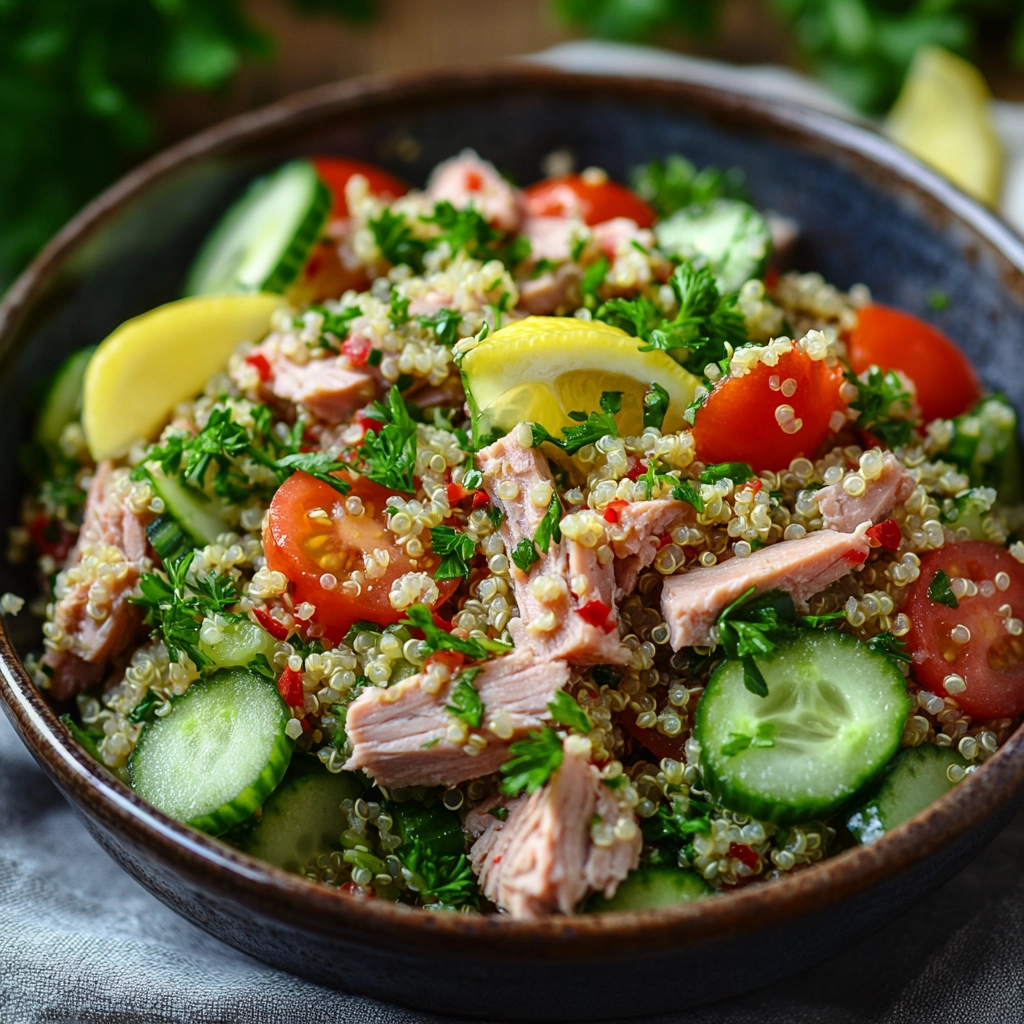 סלט קינואה עם טונה