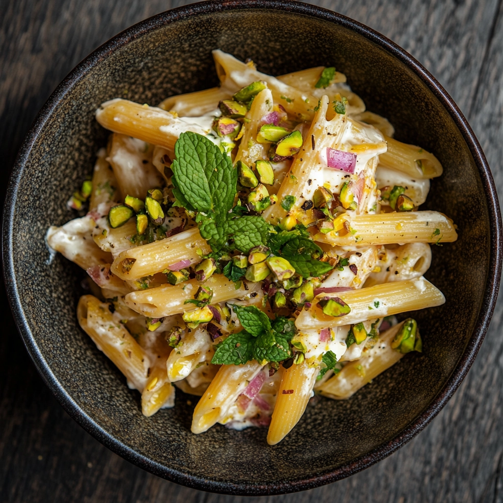 פנה עם רוטב יוגורט ופיסטוקים – מתכון מרענן לכל עונה