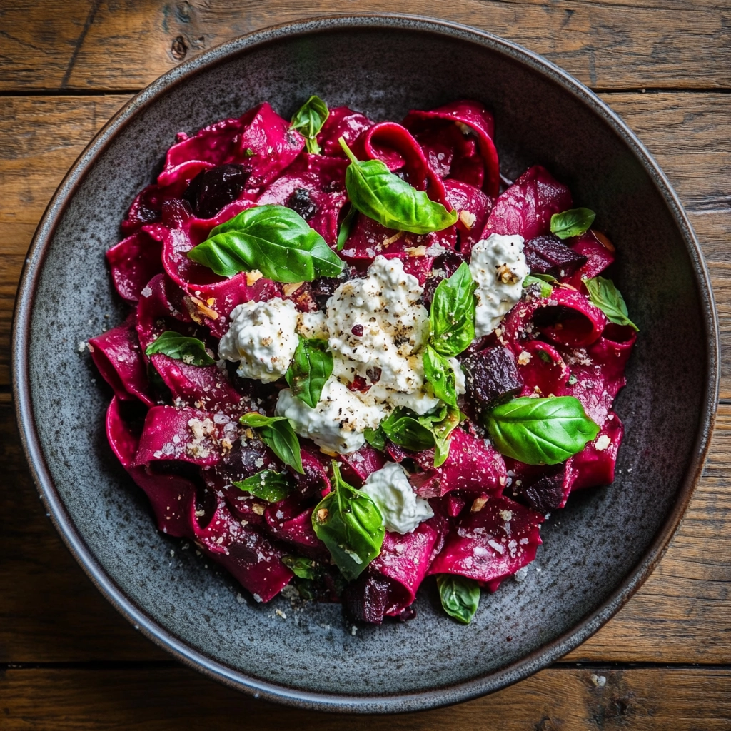 פסטה בסלק וגבינת עיזים – טוויסט ישראלי