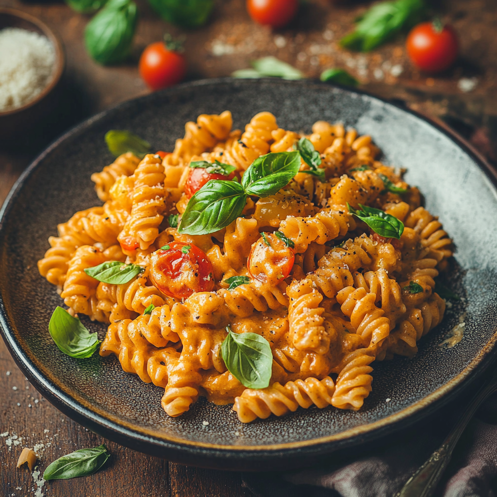 פסטה ברוטב עגבניות קלוי וקשיו – הכי פשוט וטעים