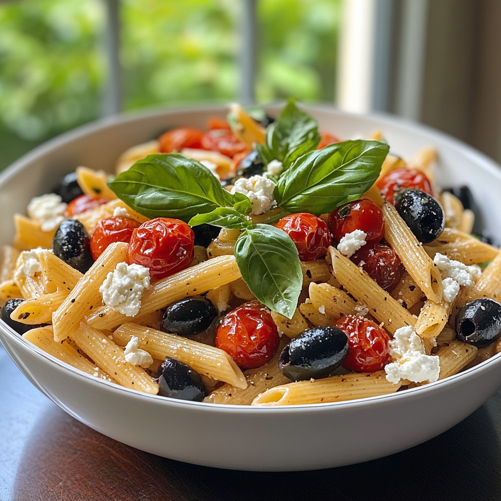 פסטה עם זיתים, עגבניות וריקוטה - שילוב ים תיכוני