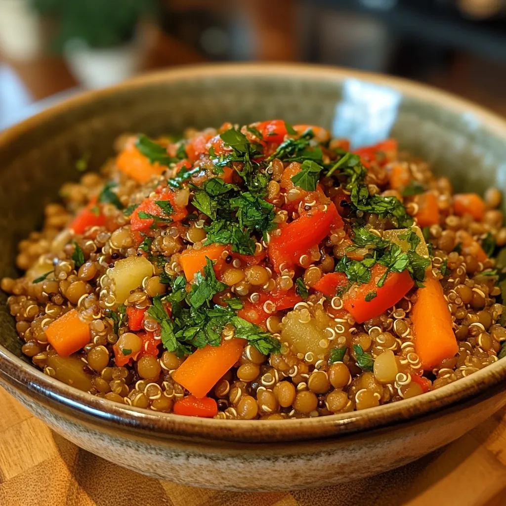 תבשיל עדשים וקינואה עם ירקות – בריא, פשוט ומשביע