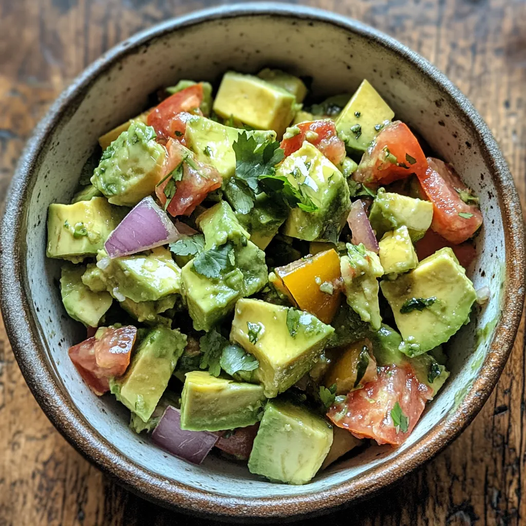 סלט אבוקדו בסגנון ישראלי - פשוט וטעים