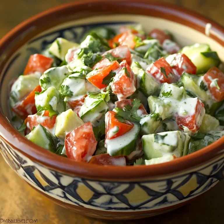 סלט אבוקדו ברוטב יוגורט - סלט קרמי ורענן