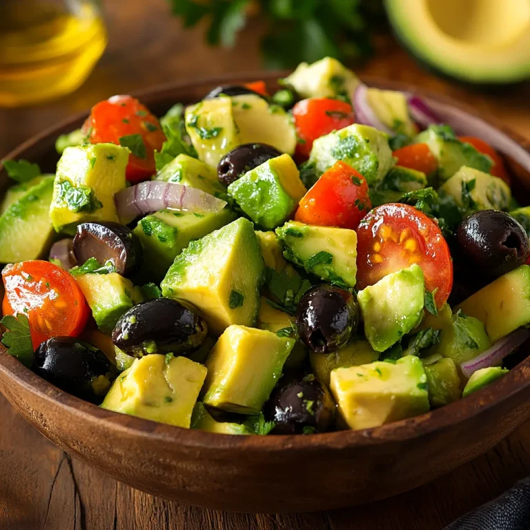 סלט אבוקדו וזיתים - סלט ים תיכוני