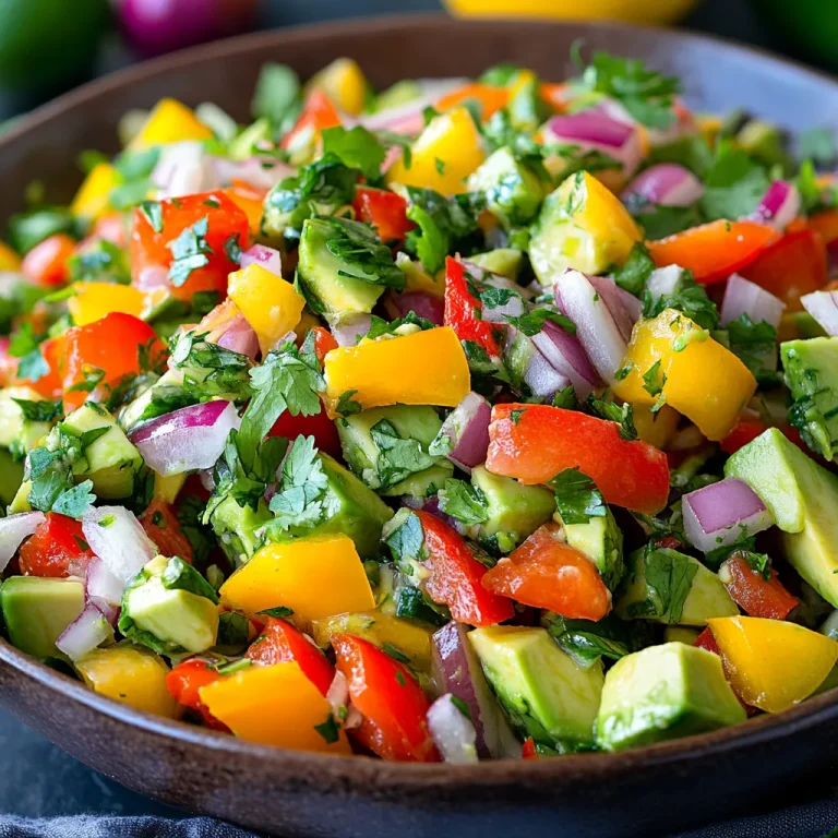 סלט אבוקדו ופלפלים - צבעוני וטעים