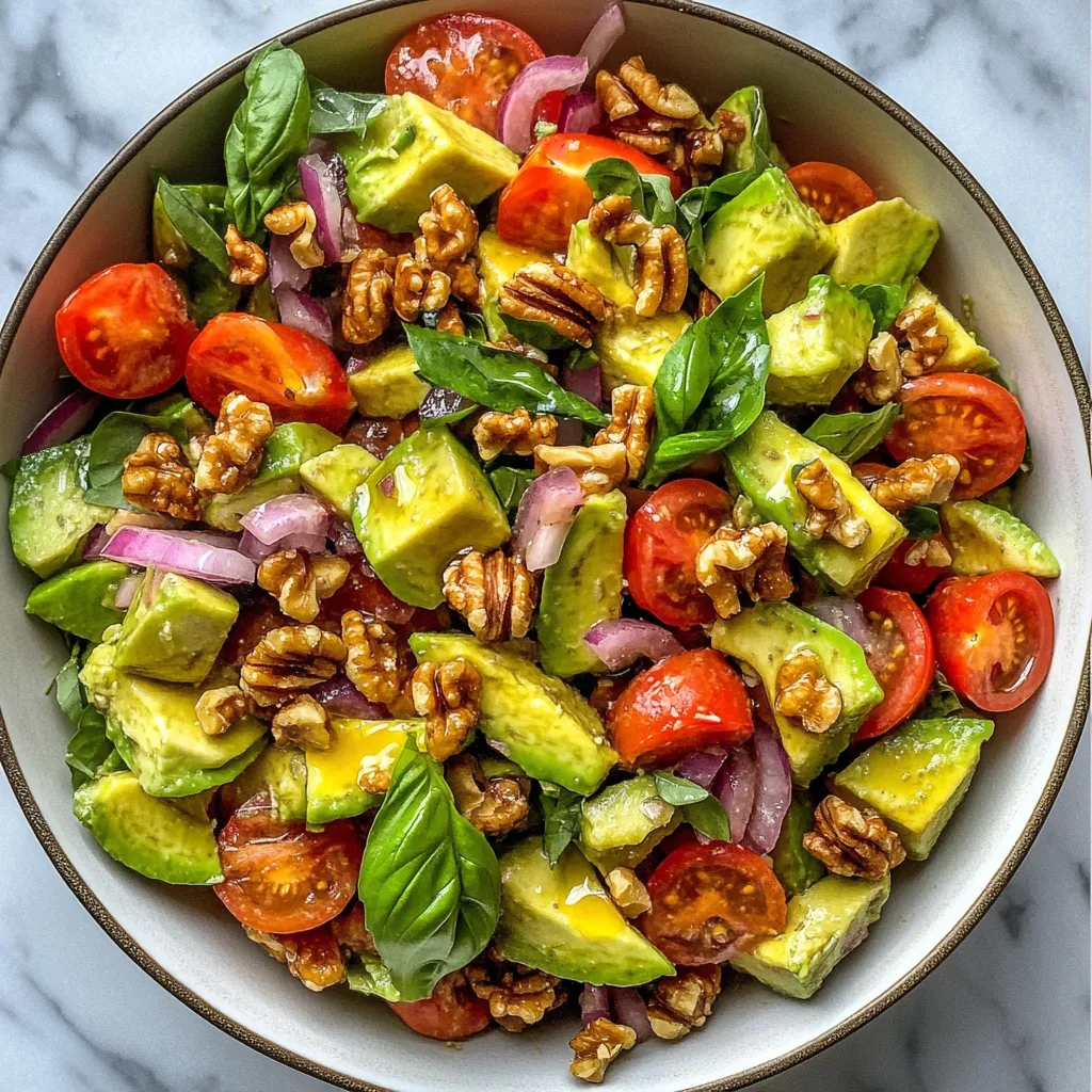 סלט אבוקדו עם בזיליקום - רענן ומיוחד