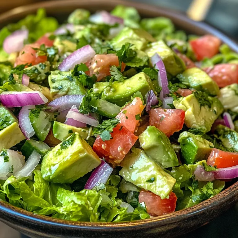 סלט אבוקדו עם חסה - קליל ומרענן