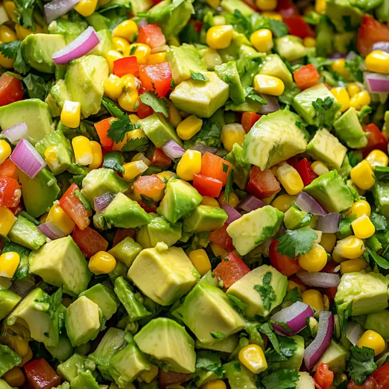 סלט אבוקדו עם תירס - צבעוני וטעים