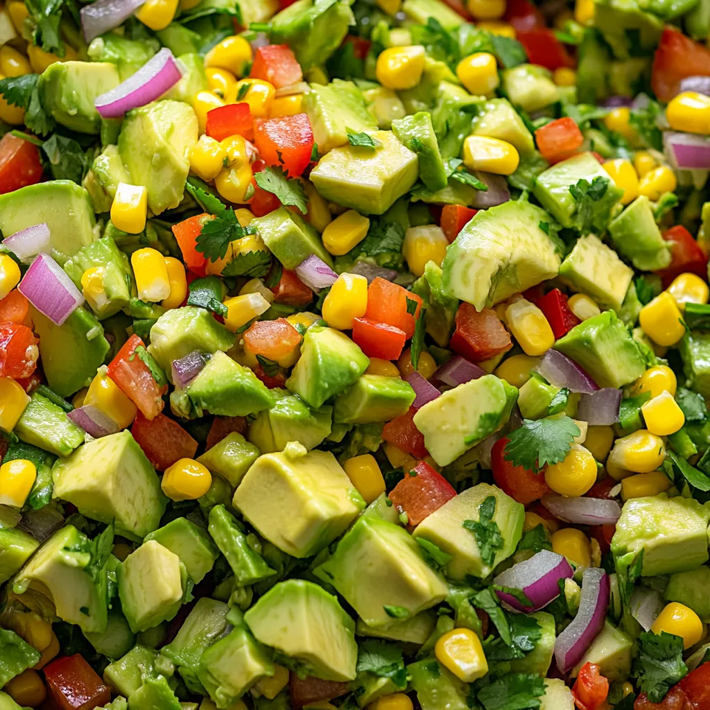 סלט אבוקדו עם תירס - צבעוני וטעים