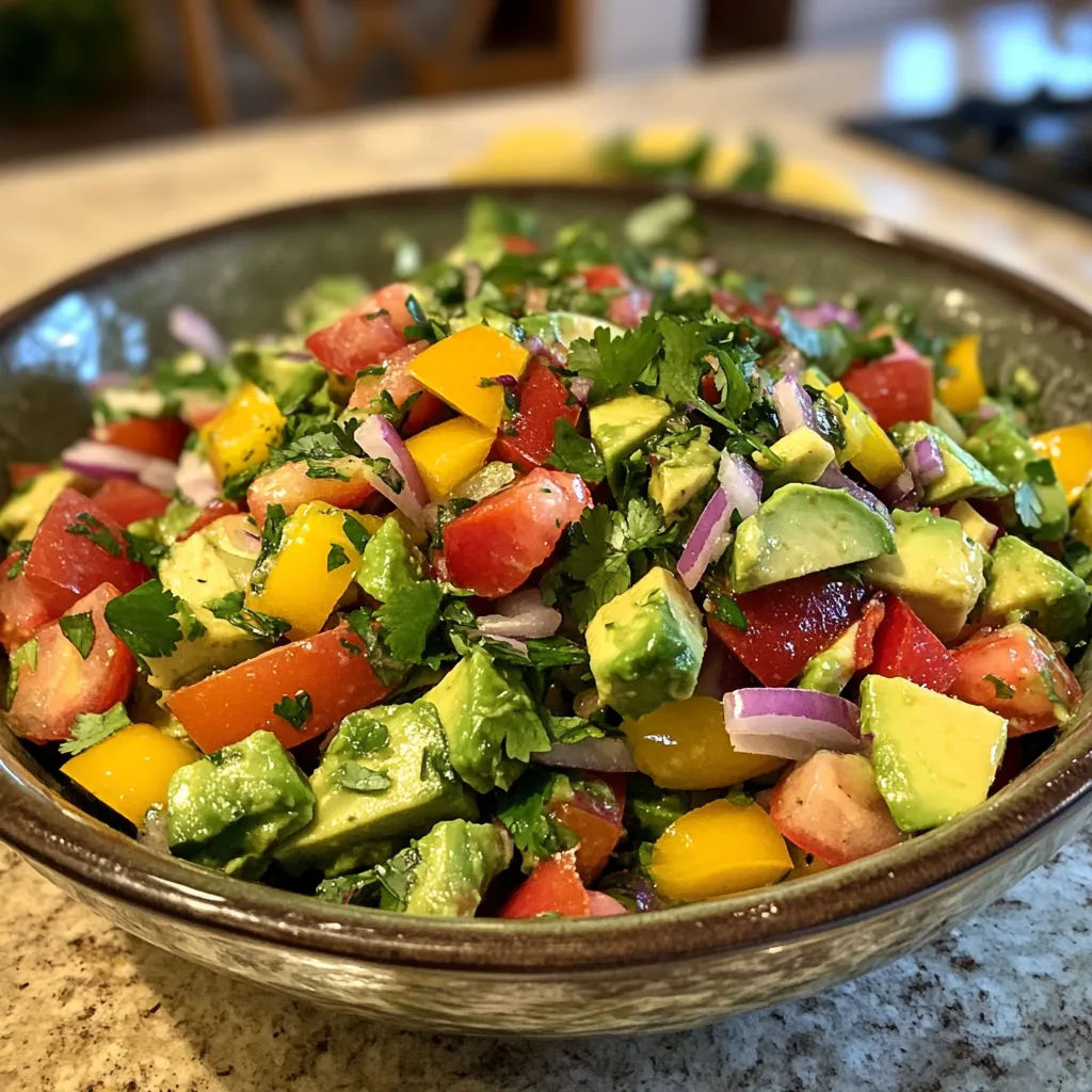 סלט אבוקדו קוביות - קליל ומושלם