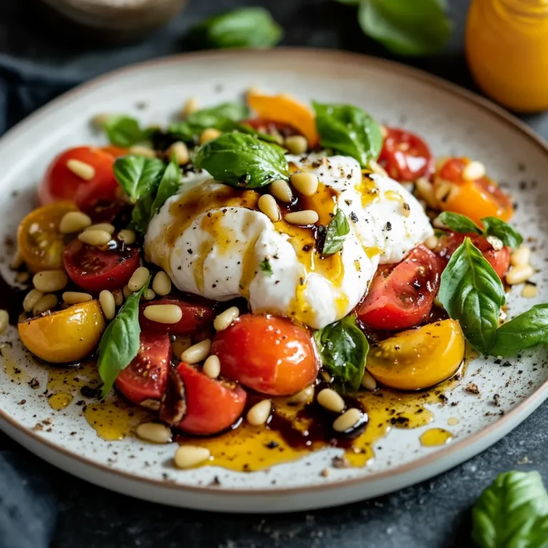 סלט בוראטה עם עגבניות טריות – שילוב מנצח