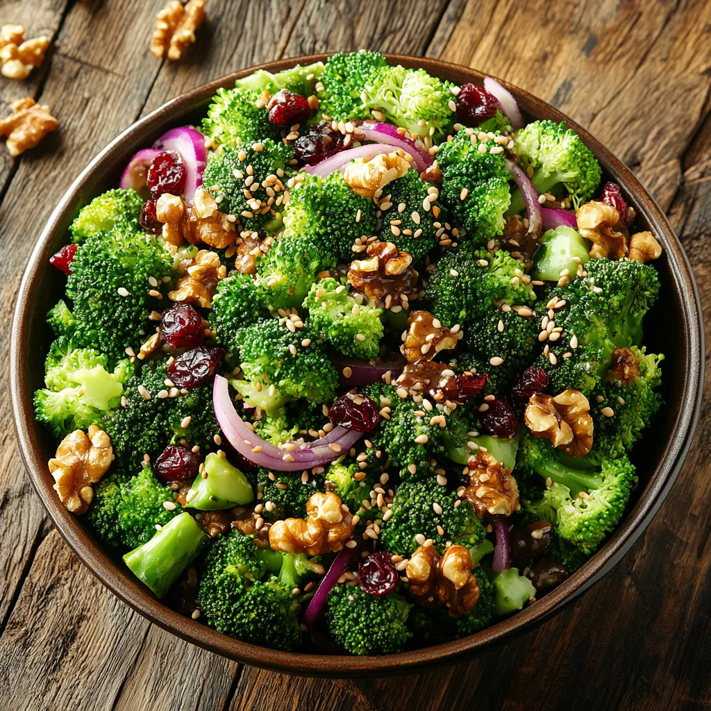 סלט ברוקולי ושומשום