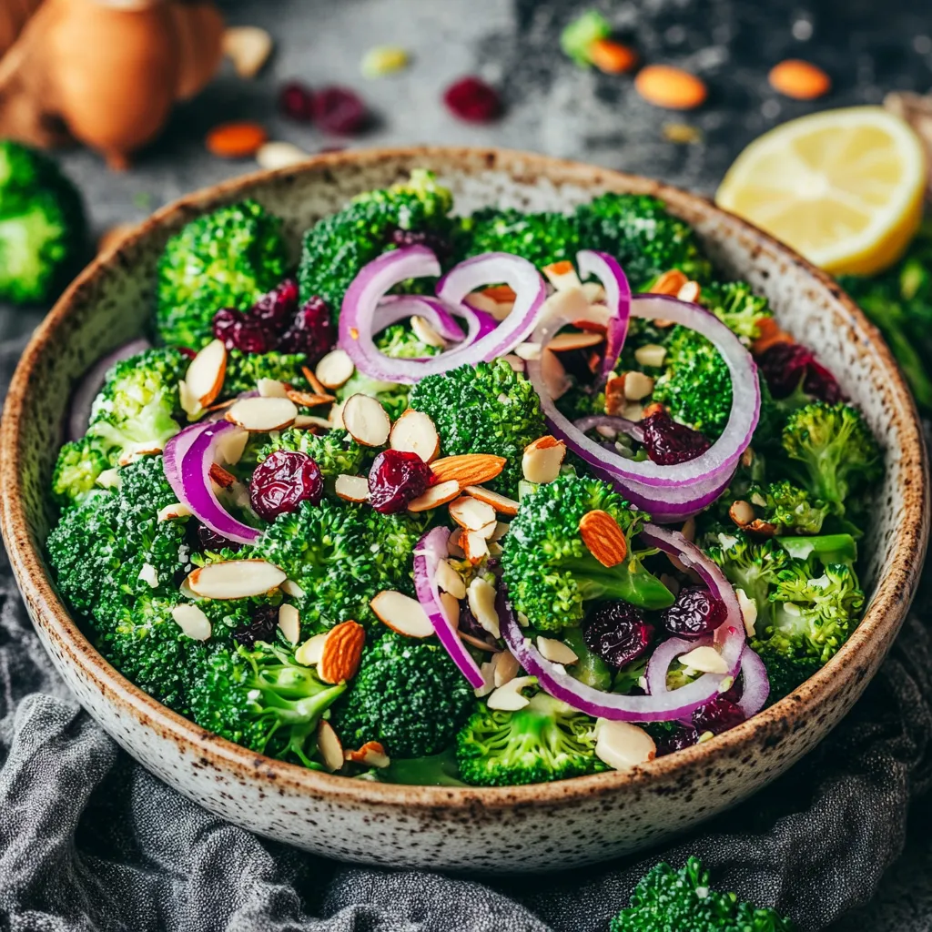 סלט ברוקולי עם חמוציות