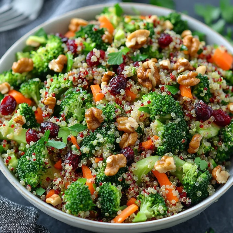 סלט ברוקולי עם קינואה