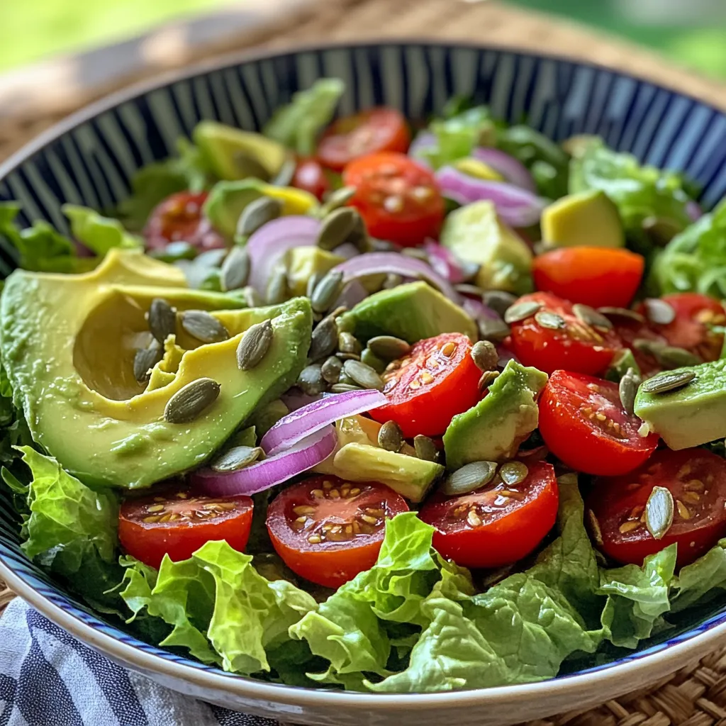 סלט חסה עם אבוקדו - קליל ומהיר