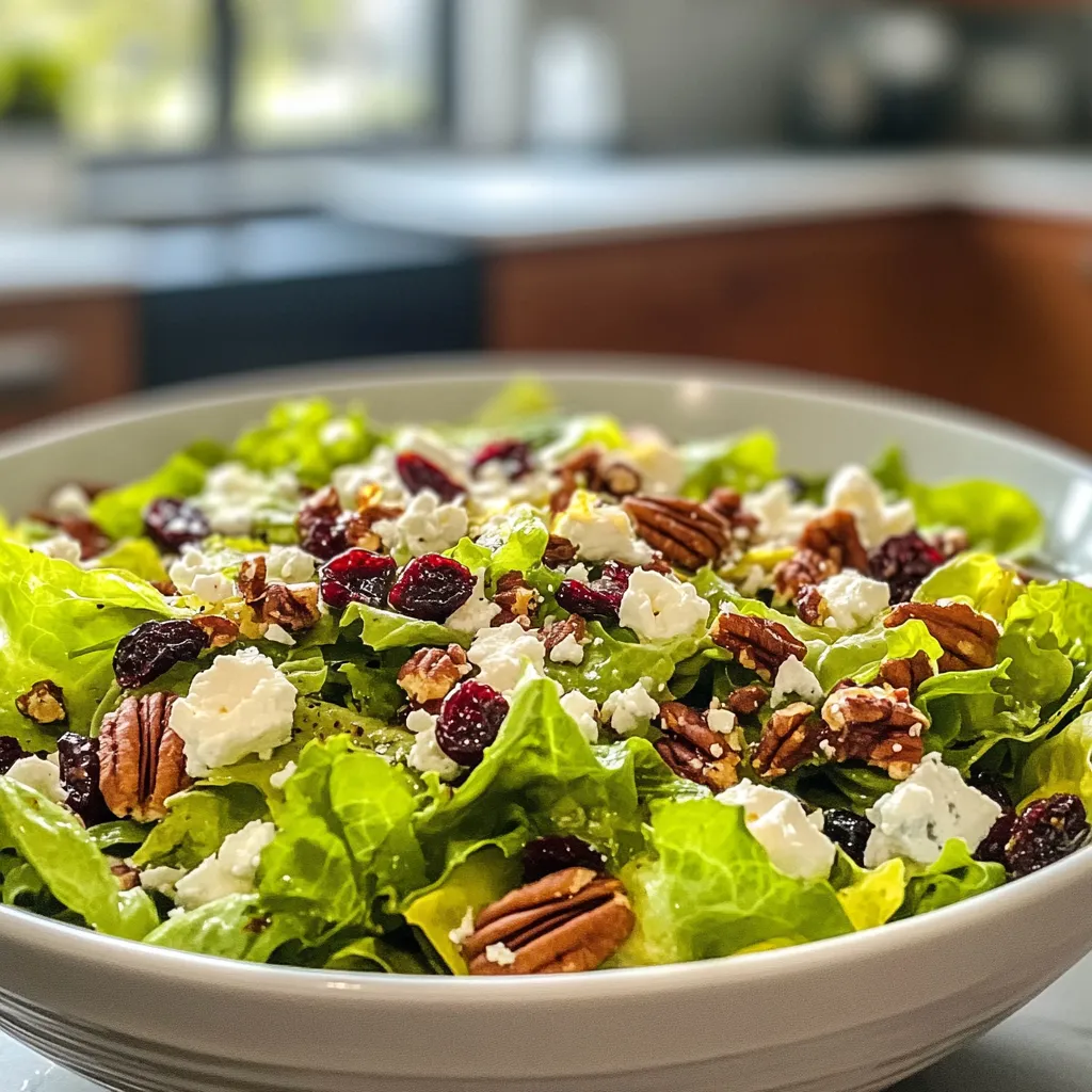 סלט חסה עם פקאנים - מוכן ב-5 דקות