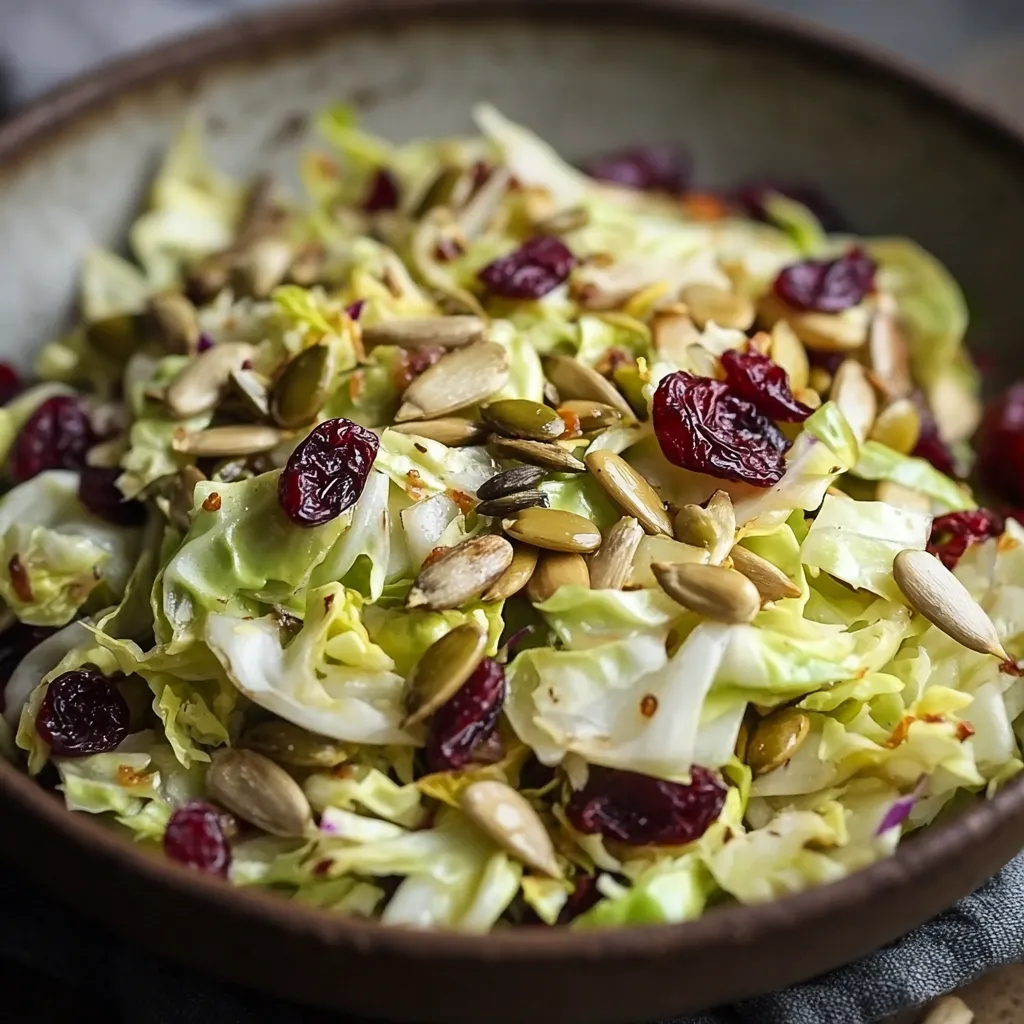 סלט כרוב עם גרעינים קלויים - טעים וקליל ב-5 דקות