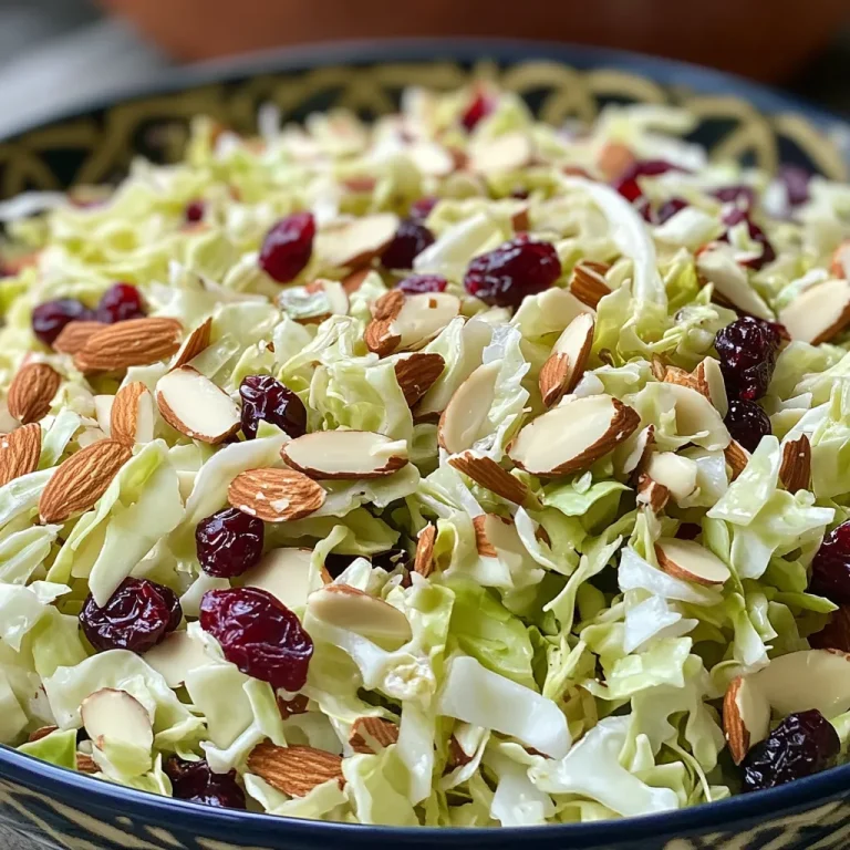 סלט כרוב עם חמוציות ושקדים - טעם חמוץ-מתוק ב-3 דקות