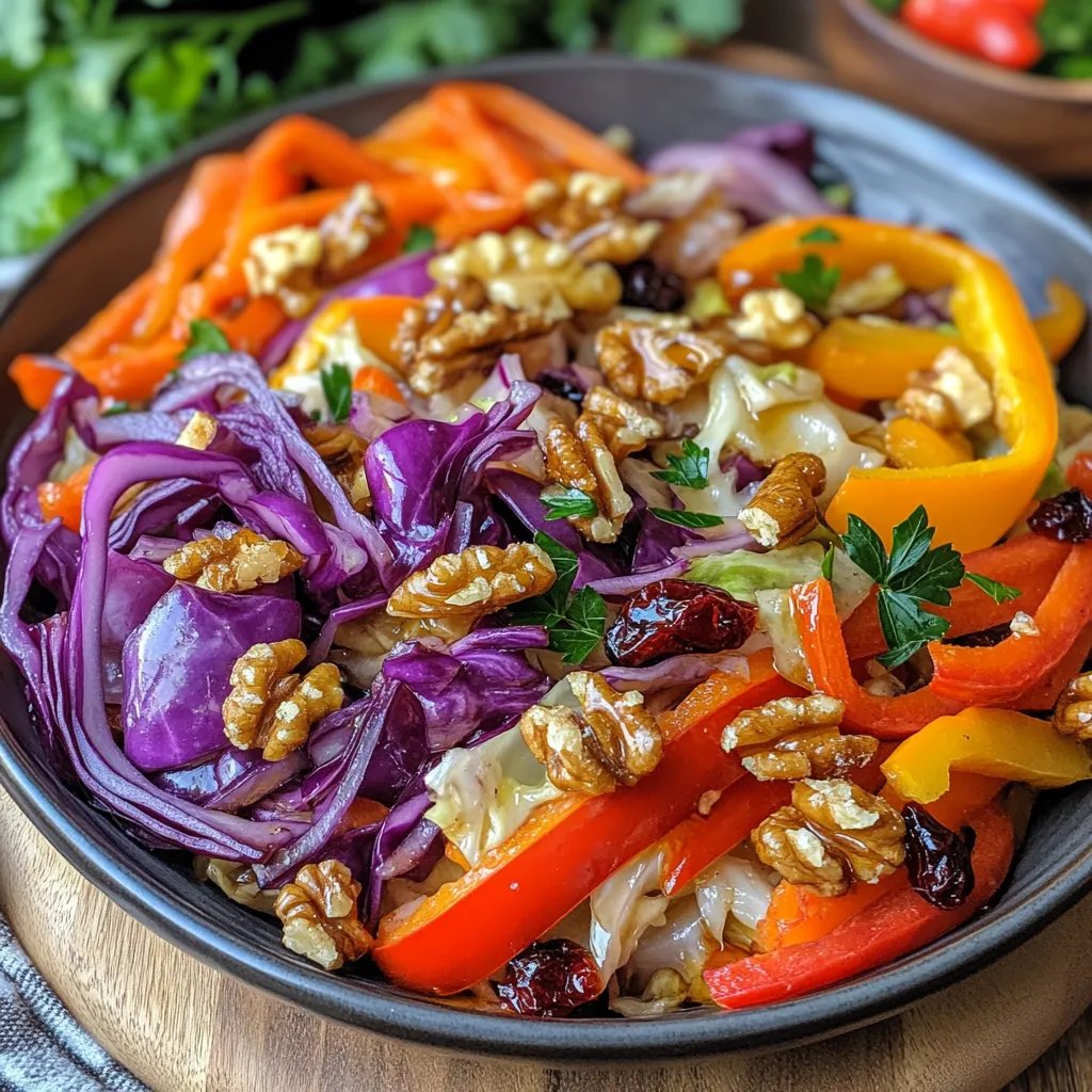 סלט כרוב עם ירקות קלויים - מתכון פריך וטעים