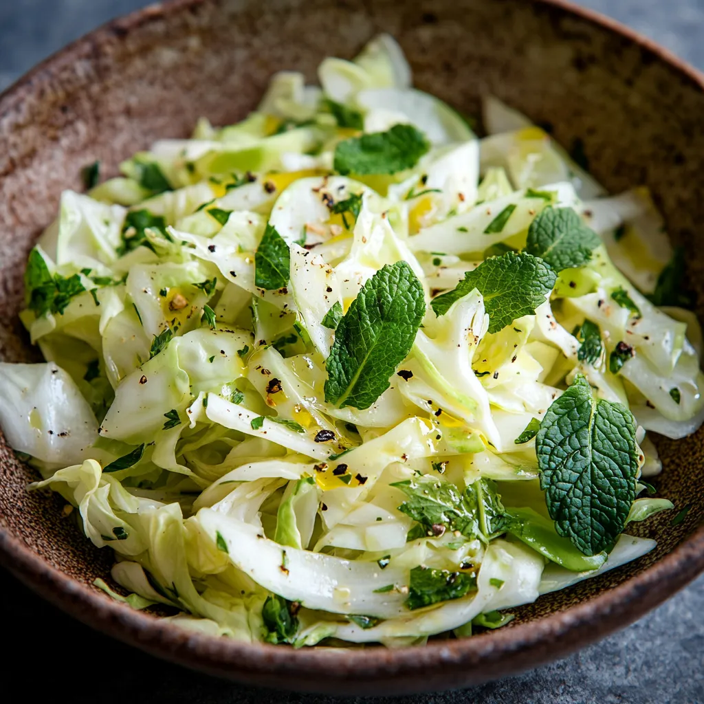 סלט כרוב עם נענע - סלט רענן ב-3 דקות