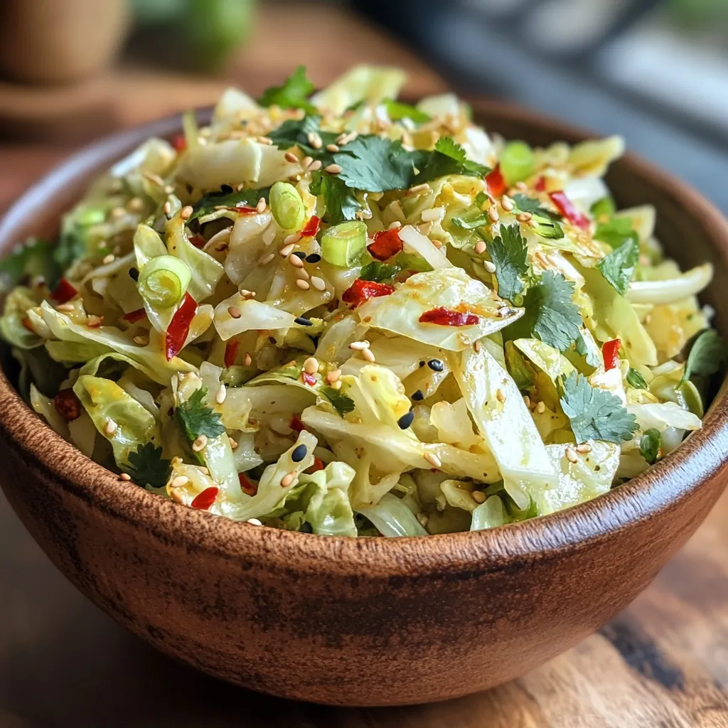 סלט כרוב עם פלפל חריף - טעמים עזים ב-3 דקות