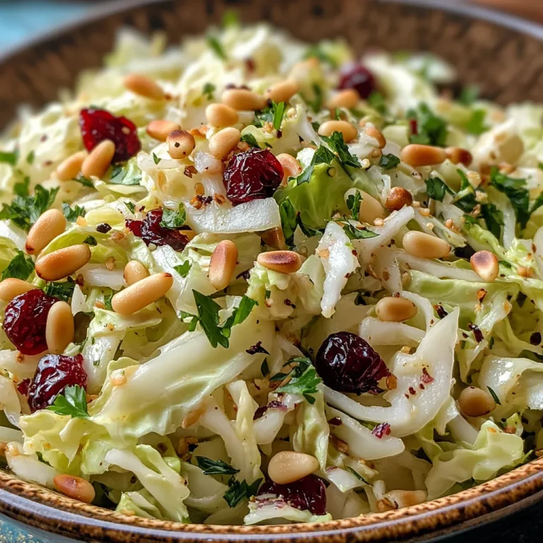 סלט כרוב עם צנוברים - סלט פריך ומיוחד