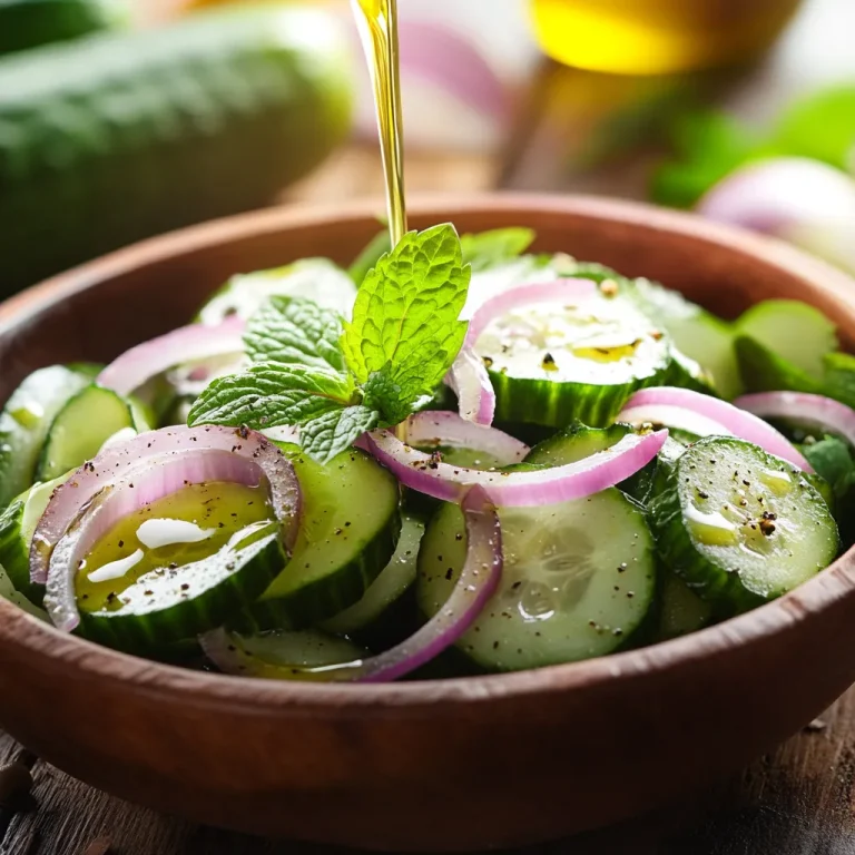 סלט מלפפונים עם רוטב ויניגרט - סלט קלאסי ב-3 דקות