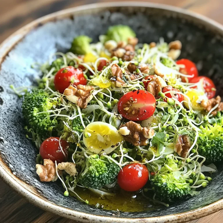 סלט נבטים וברוקולי - מוכן בקלות ב-5 דקות