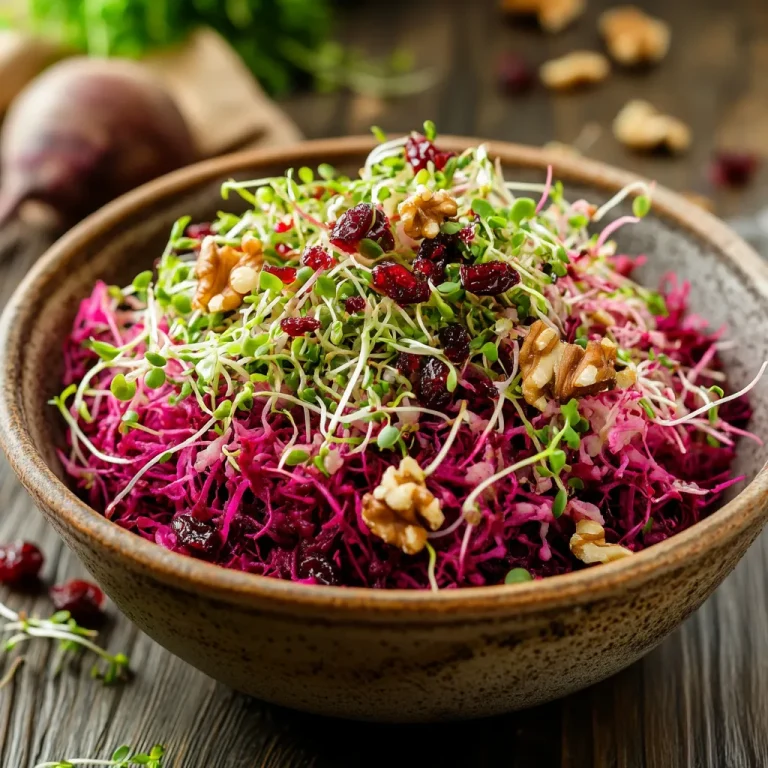 סלט נבטים וסלק טרי - צבעוני ומיוחד ב-5 דקות