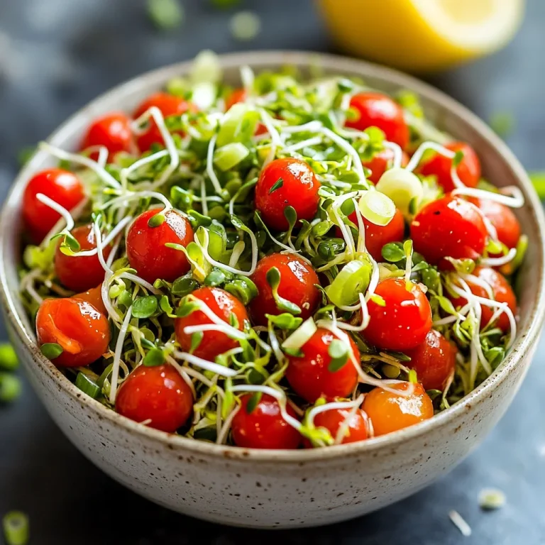 סלט נבטים עם עגבניות שרי - סלט קלאסי ב-3 דקות