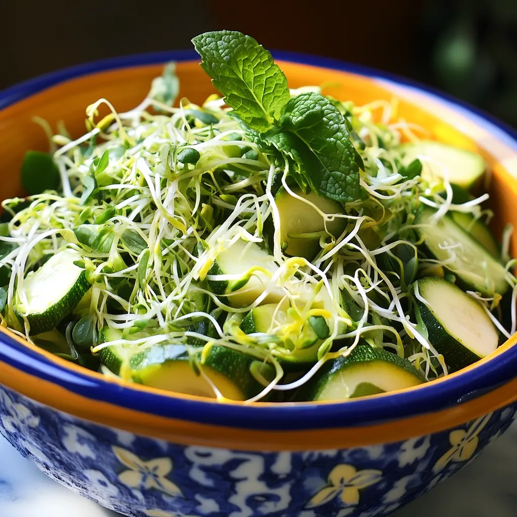 סלט נבטים עם קישואים - ירוק וקליל ב-3 דקות