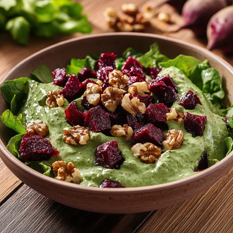 סלט סלק עם טחינה ירוקה