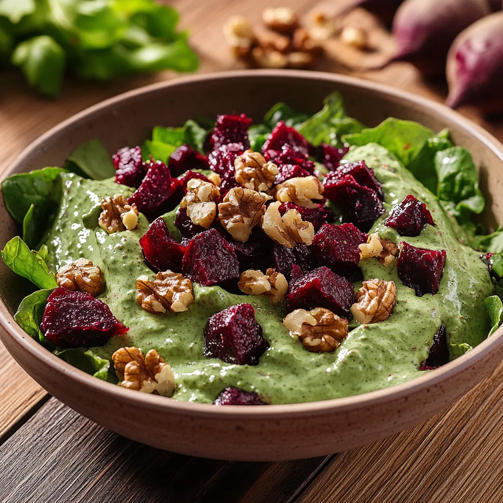 סלט סלק עם טחינה ירוקה