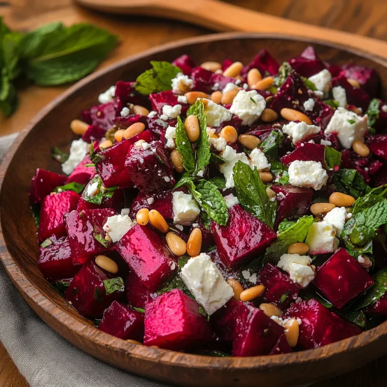 סלט סלק עם צנוברים